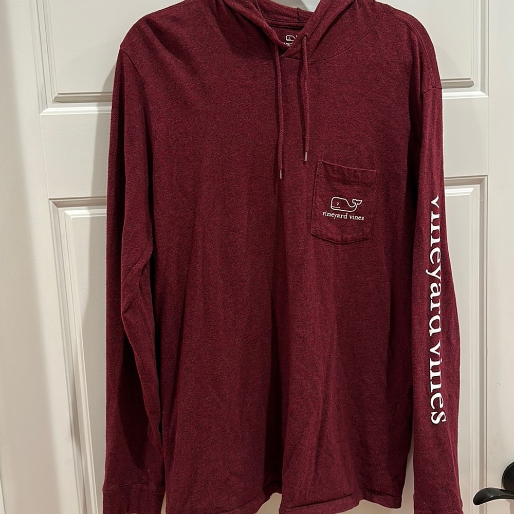 Vineyard Vines, Long Sleeve Pocket Tee with Hoodie